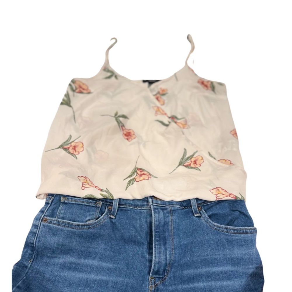 Forever 21 White Floral Camisole